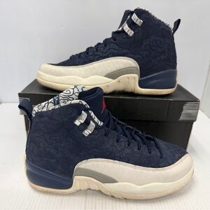 Jordan 12 Retro International Flight (GS) Kids Sneakers Size 6.5Y BV8017-445